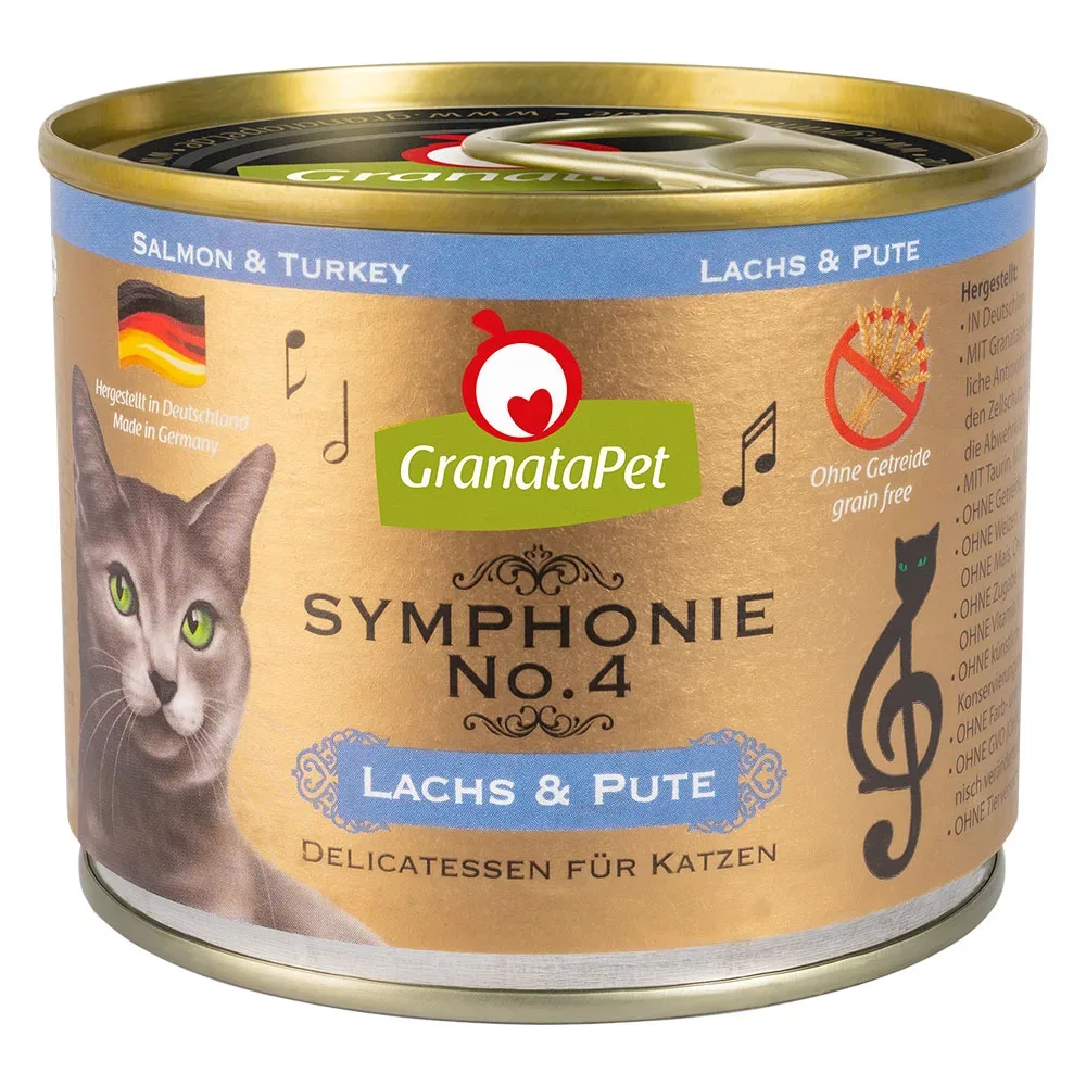 Sparpaket GranataPet Symphonie 12 x 200 g - Lachs & Pute
