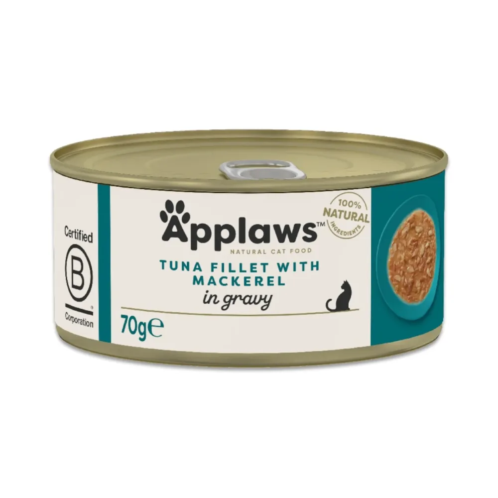 Sparpaket Applaws Cat in Sosse 12 x 70 g - Thunfisch mit Makrele