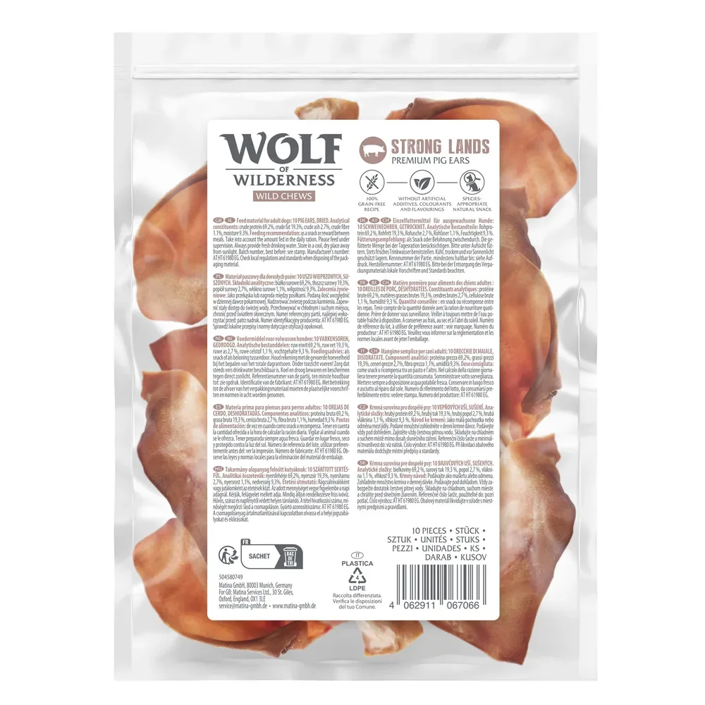 Wolf of Wilderness Premium Schweineohren 