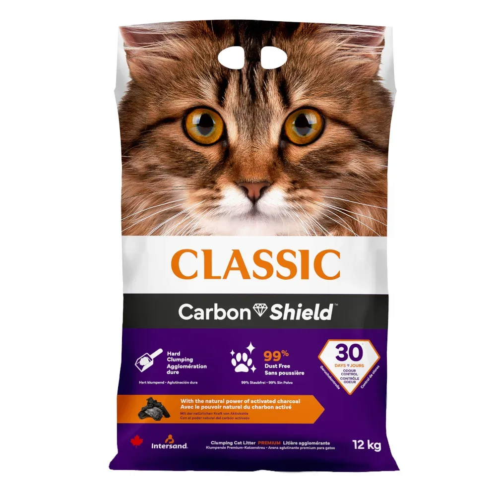 Intersand Classic Katzenstreu Carbon Shield - Sparpaket: 2 x 12 kg