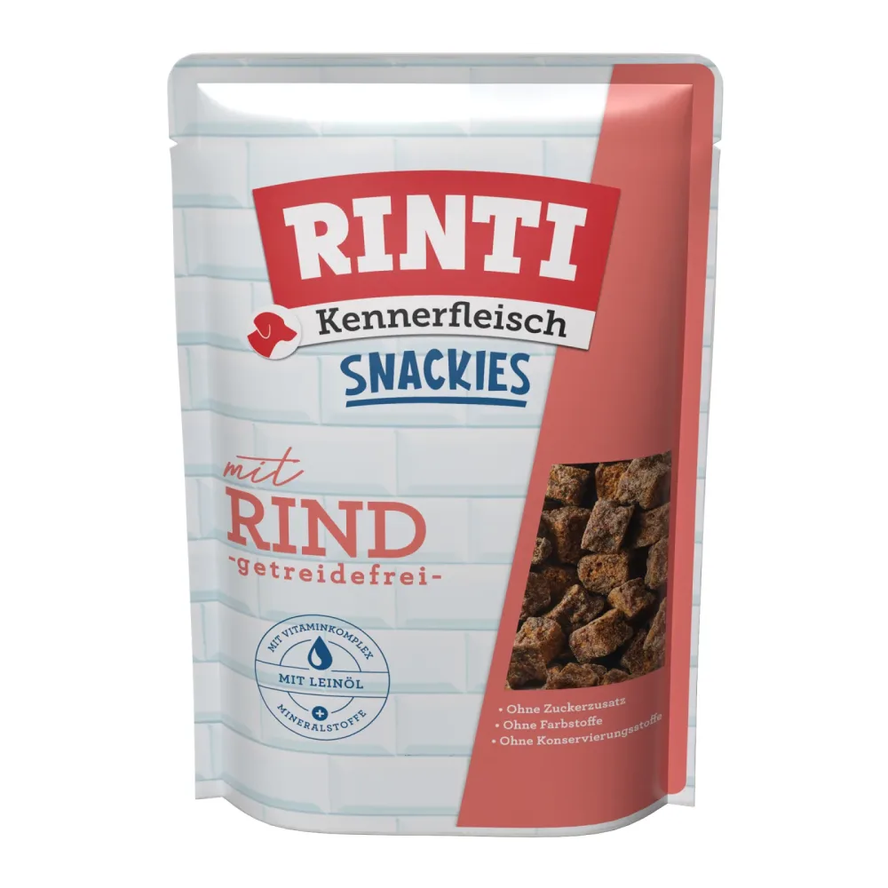 RINTI Kennerfleisch Snackies - Sparpaket: Rind 5 x 225 g