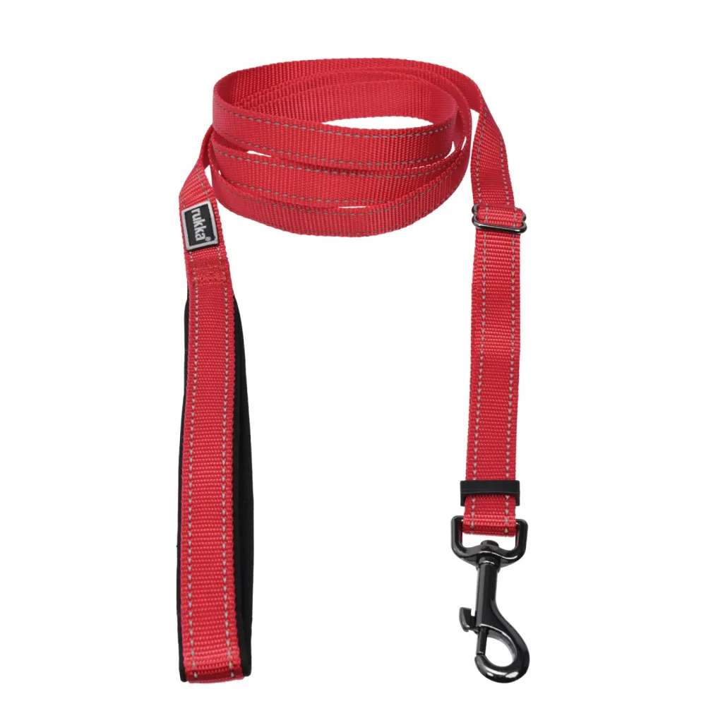 Rukka Bliss Leine, rot - Grösse M: 120 - 200 cm lang, 20 mm breit