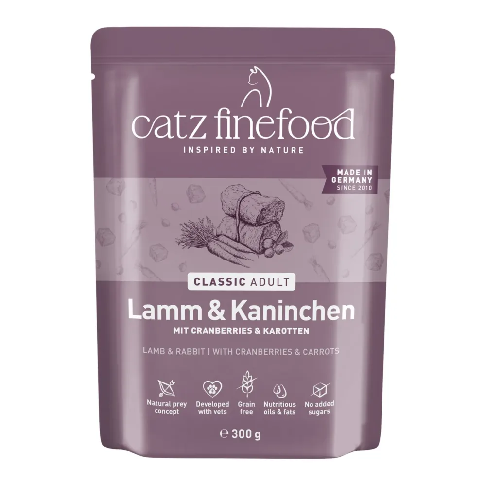 Sparpaket catz finefood 24 x 300 g - Lamm & Kaninchen