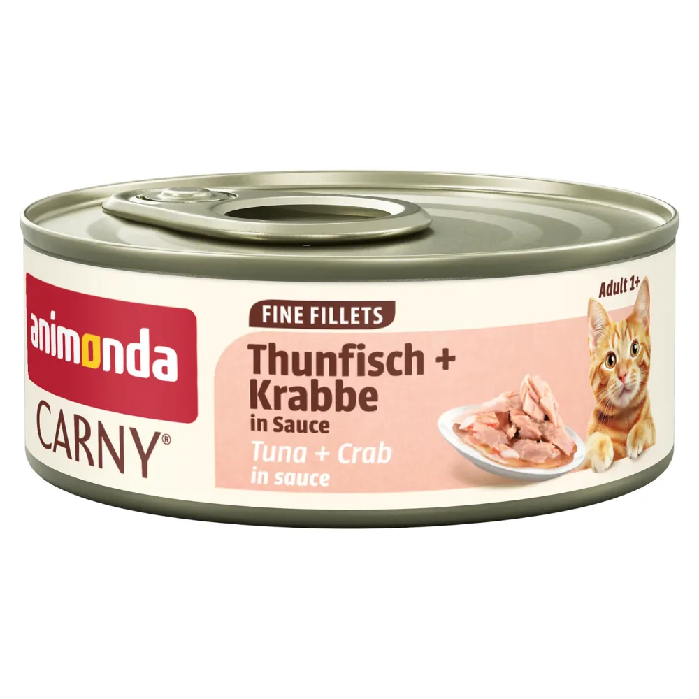 animonda Carny Adult Feine Fillets in Sosse 12 x 60 g - Thunfisch & Krabbe