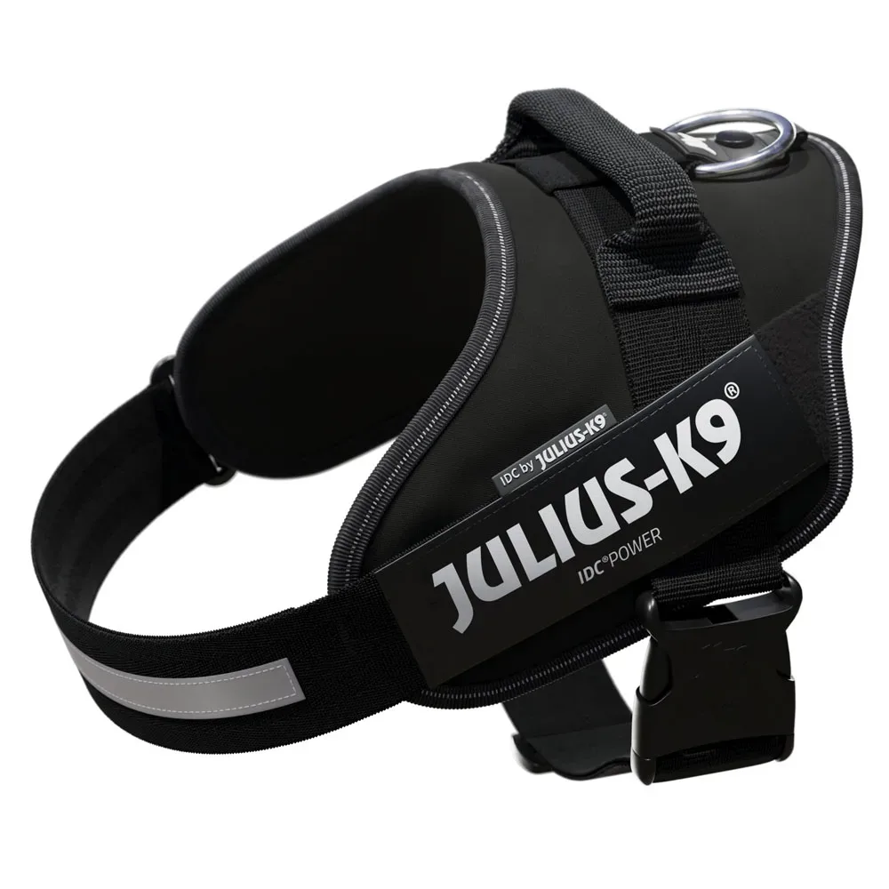JULIUS-K9 IDC®-Powergeschirr - schwarz - Grösse L: Brustumfang 63 - 85 cm