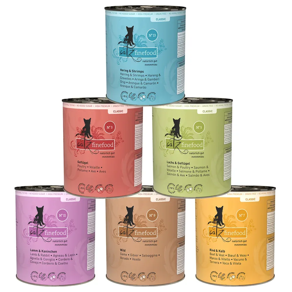 Sparpaket catz finefood 24 x 800 g - Mix (6 Sorten)
