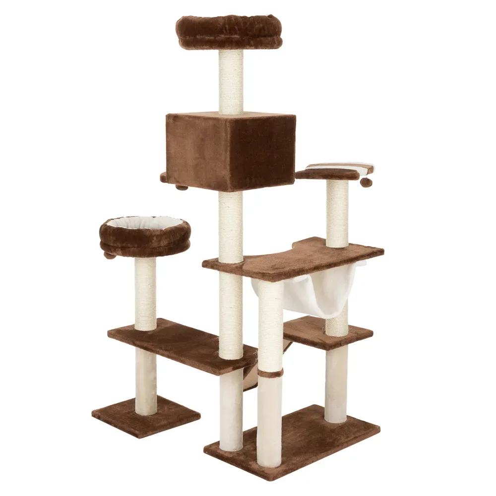 Kratzbaum Knusperhäuschen mit Leiter - beige