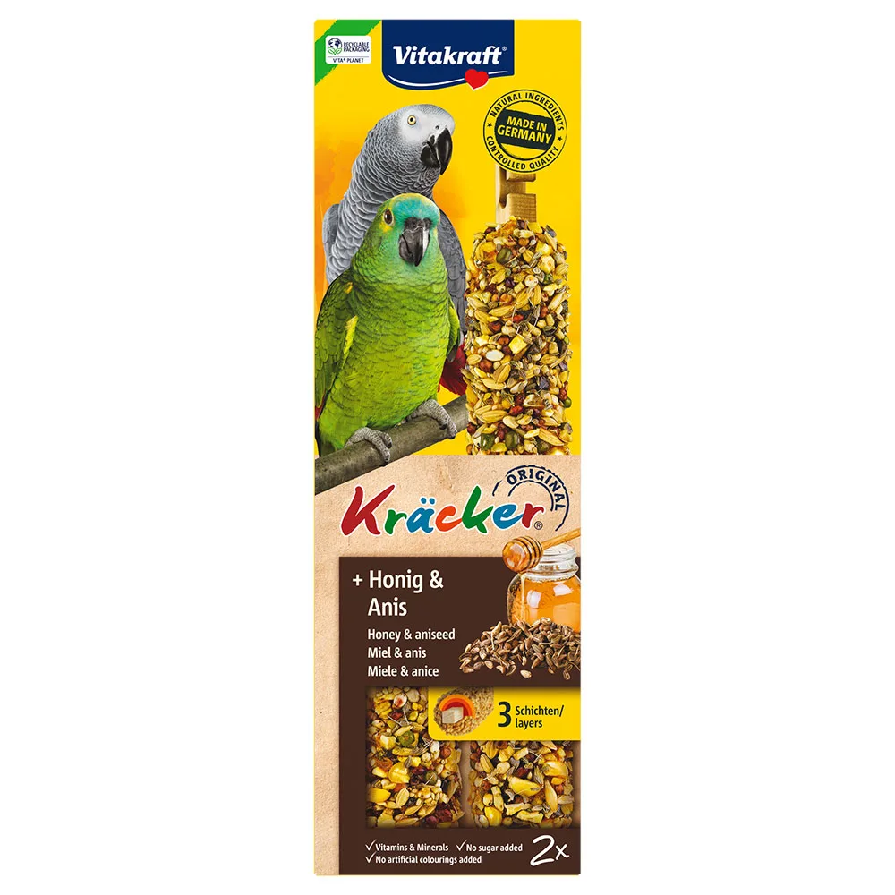 Vitakraft Kräcker® Honig-Anis Papagei 2er