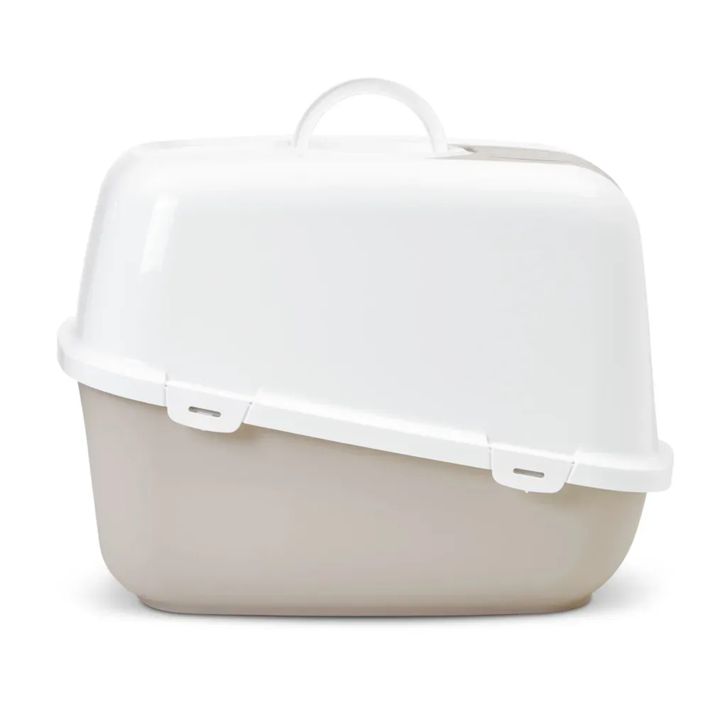 Savic Katzentoilette Nestor Jumbo - Toilette mocca / weiss + 2 extra Filter + 6 Bag it up