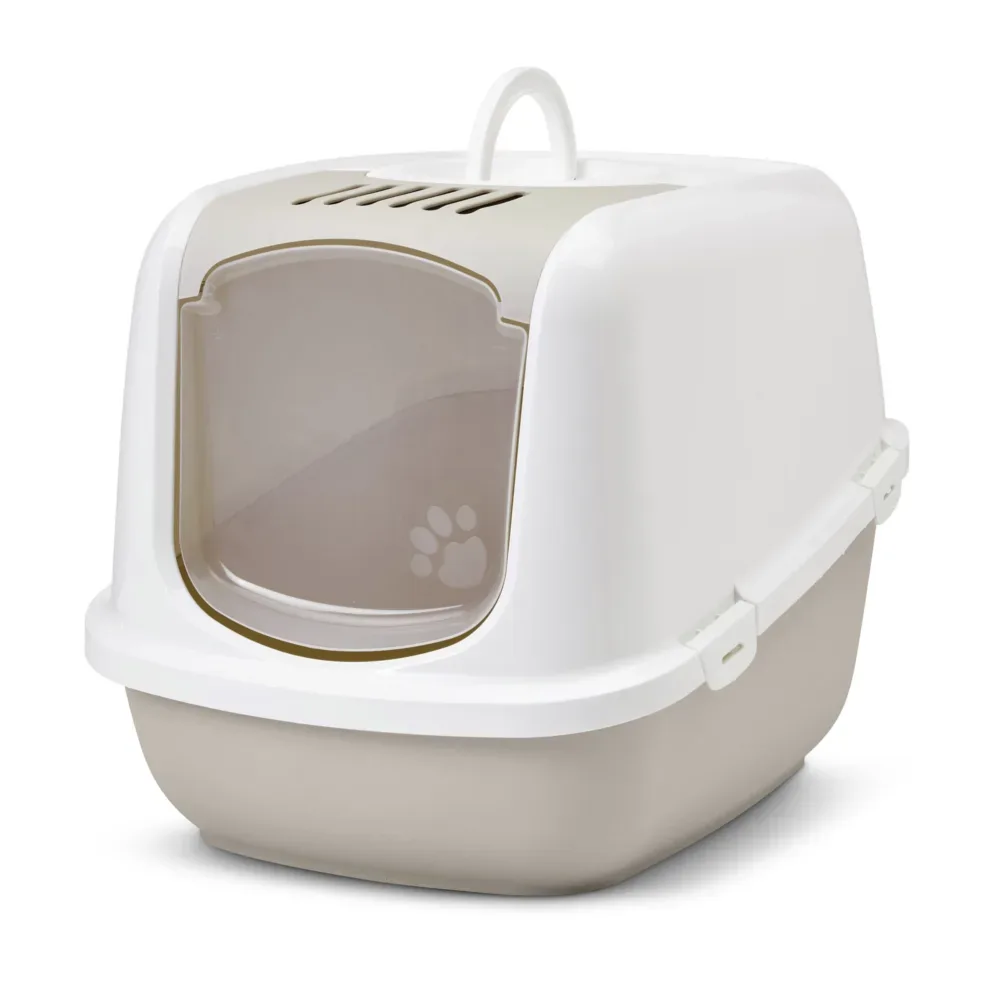Savic Katzentoilette Nestor Jumbo - Toilette mocca / weiss + 2 extra Filter + 6 Bag it up