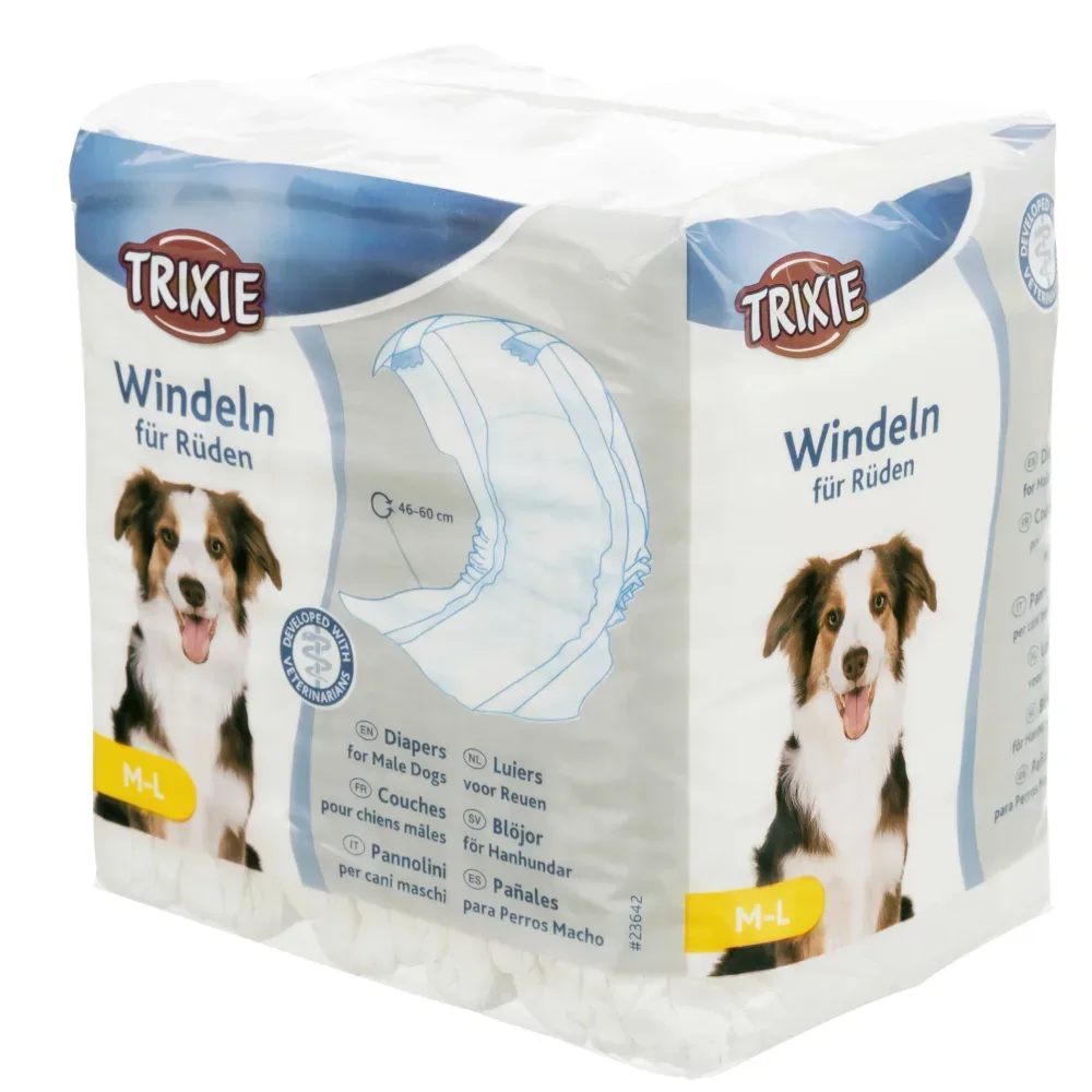 Trixie Windeln für Rüden - Grösse M?L: 46?60 cm, 12 Stück