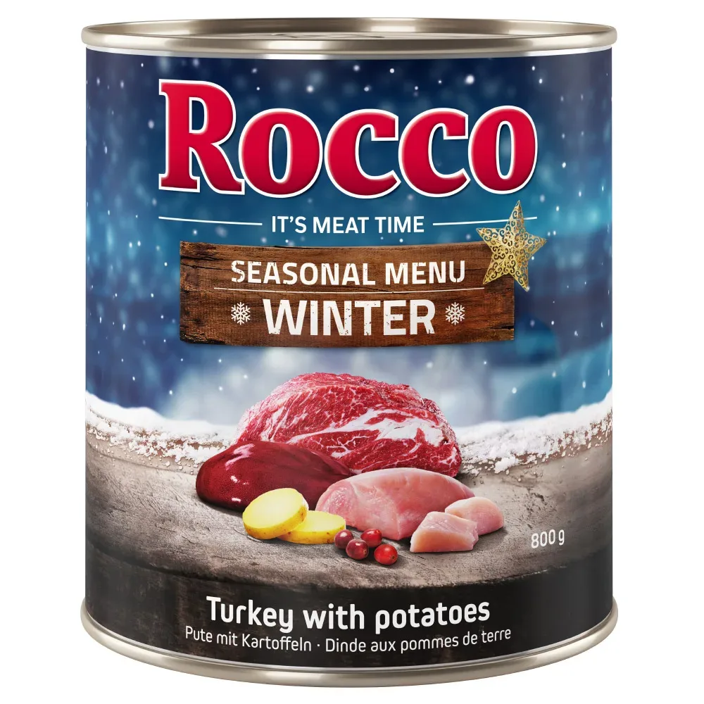 Rocco Winter-Menü: Sonderedition für begrenzte Zeit - 24 x 800 g: Rind mit Pute & Kartoffeln