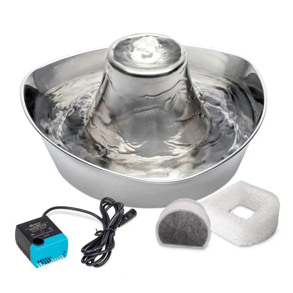 PetSafe® Edelstahl-Trinkbrunnen Küstenrauschen - Trinkbrunnen 1,8 Liter