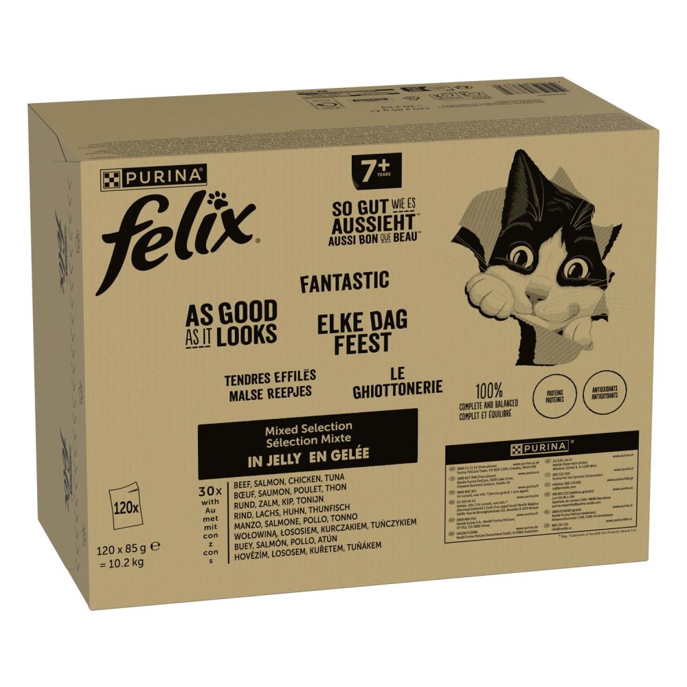 Felix So gut wie es aussieht in Gelee 120x85 g Gemischte Vielfalt Senior