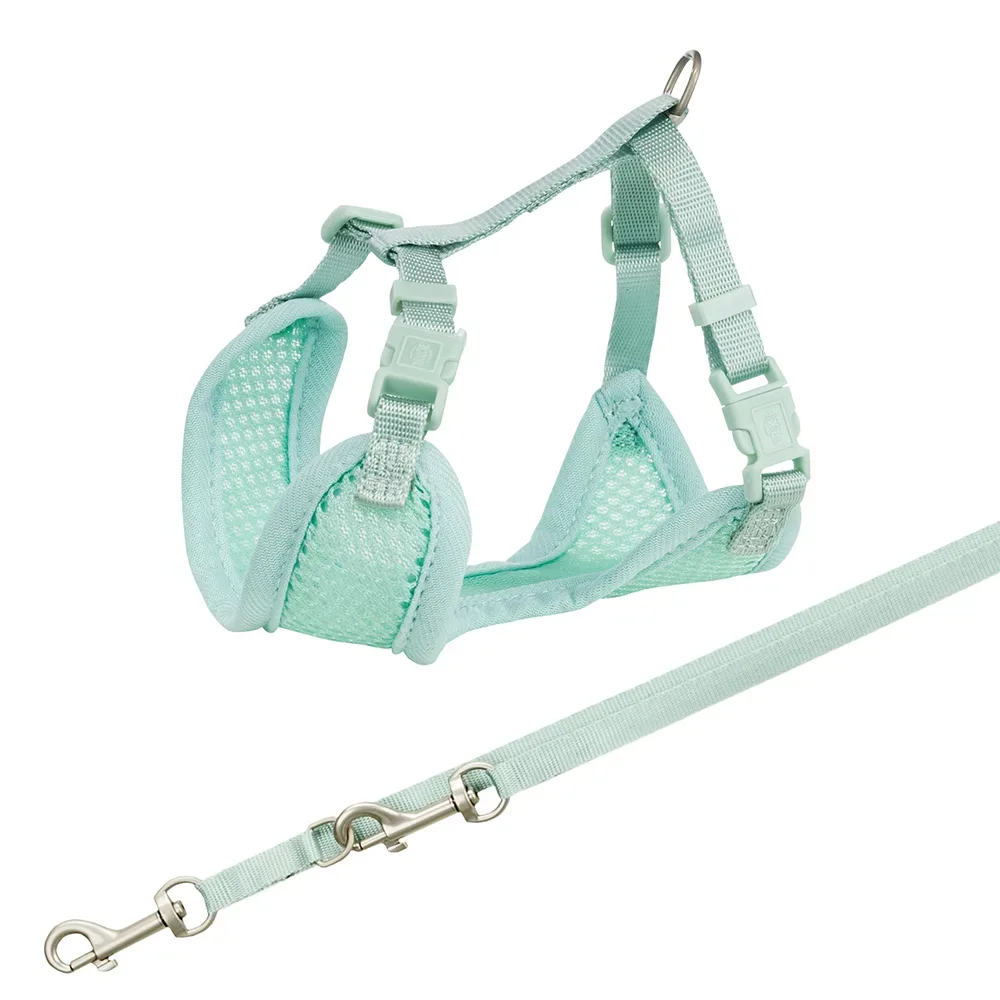 Trixie Junior Welpen-Softgeschirr mit Leine - 26-34 cm/10 mm, 200 cm, flieder