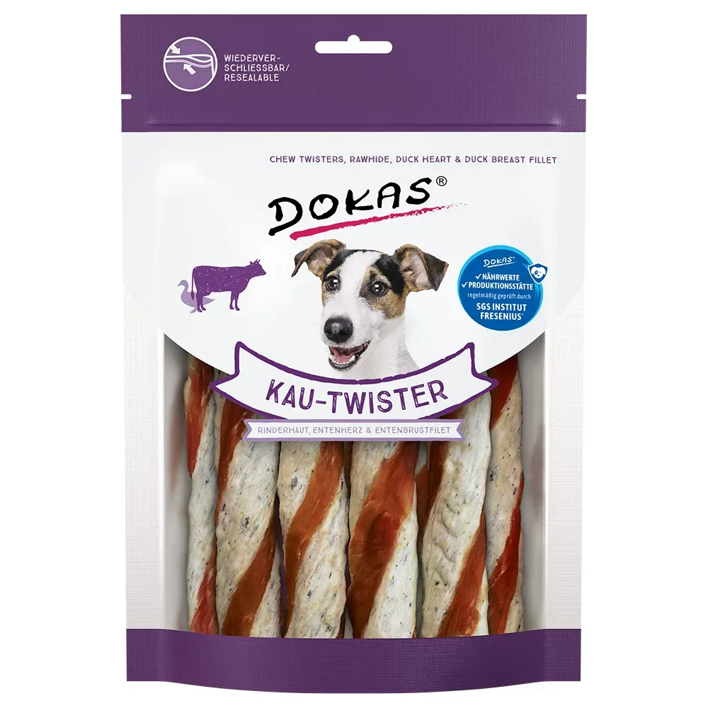 Dokas Kau-Twister - 200 g Rinderhaut, Pansen & Hühnerbrust