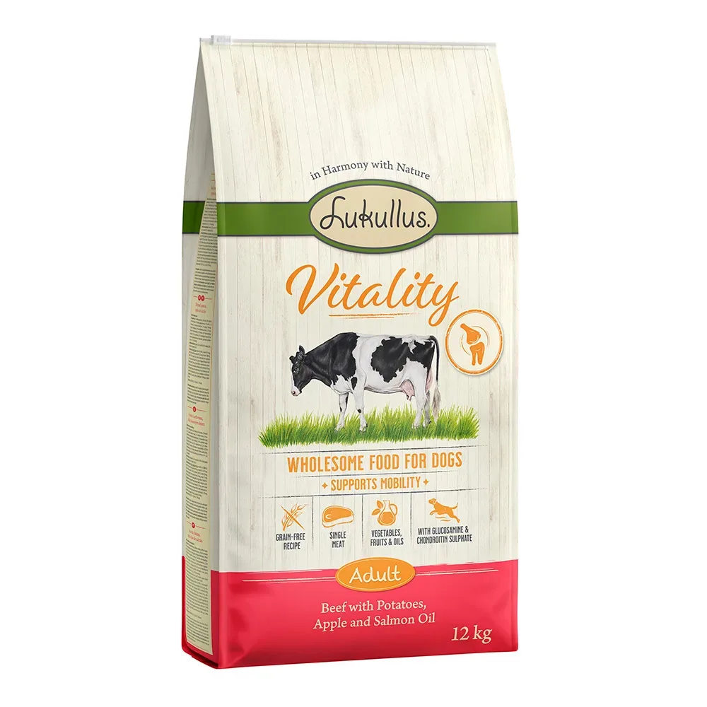 Lukullus Vitality Unterstützung der Beweglichkeit: Rind (getreidefrei) - Sparpaket: 5 x 1 kg