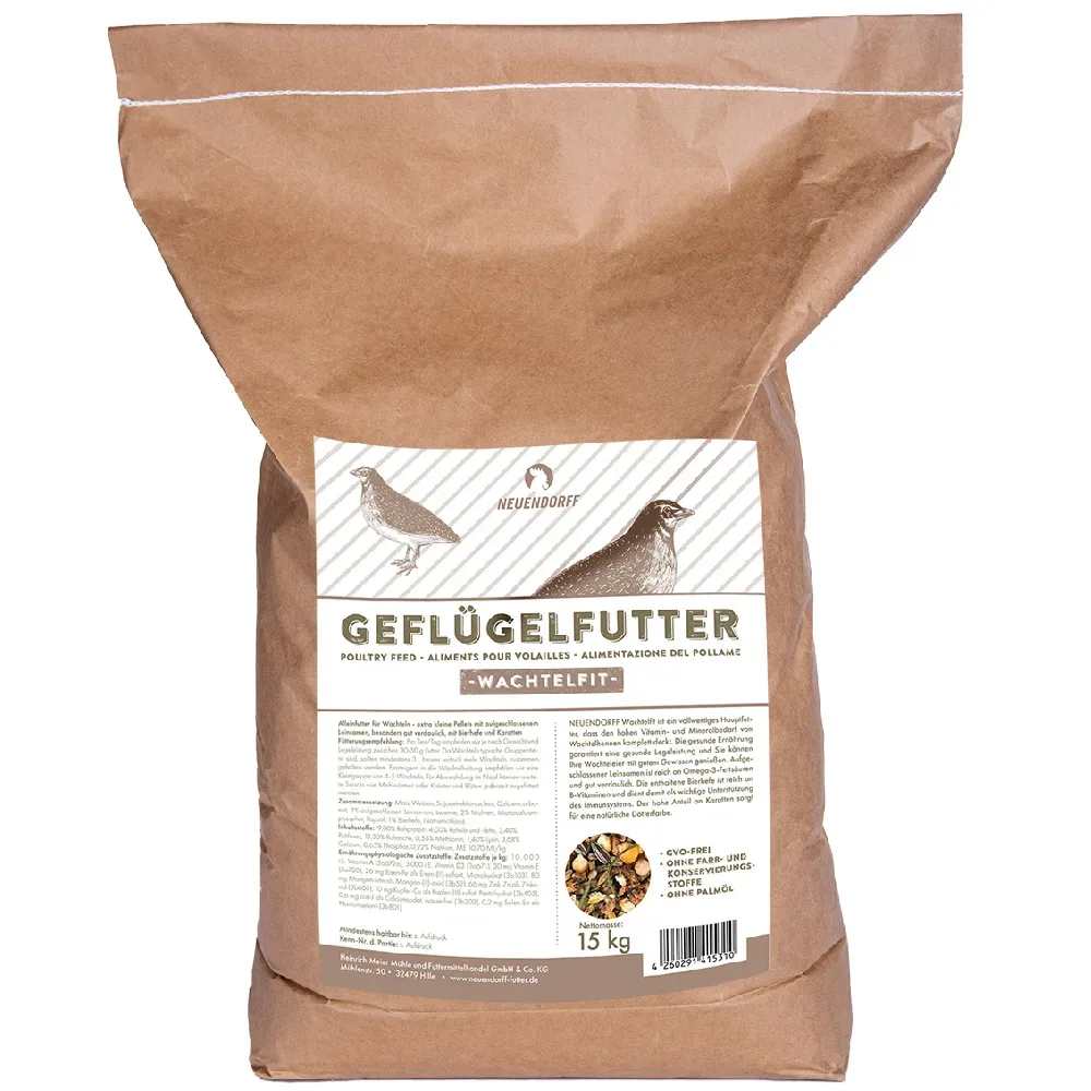 Neuendorff Premium Hobby Wachtelfit - Sparpaket: 2 x 15 kg