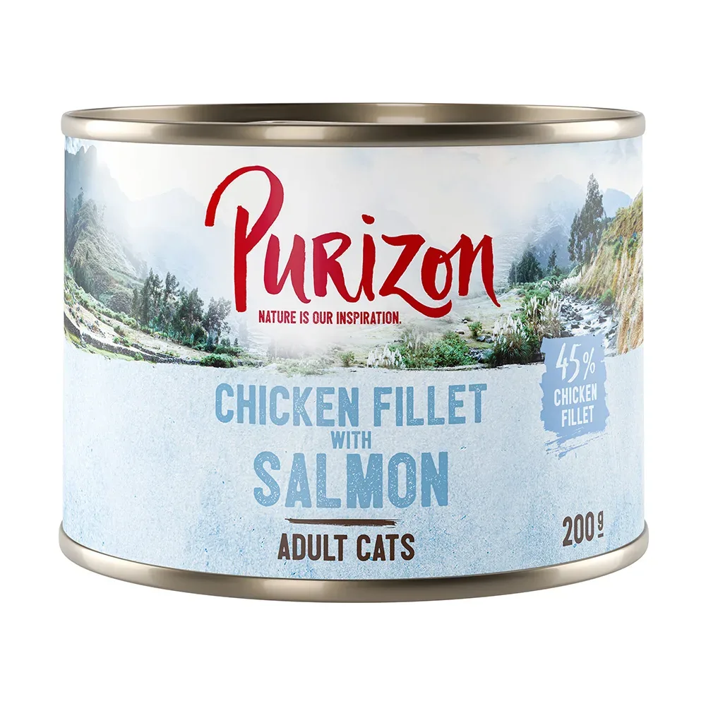 Purizon Original 24 x 200 g - getreidefrei - Hühnerfilet mit Lachs