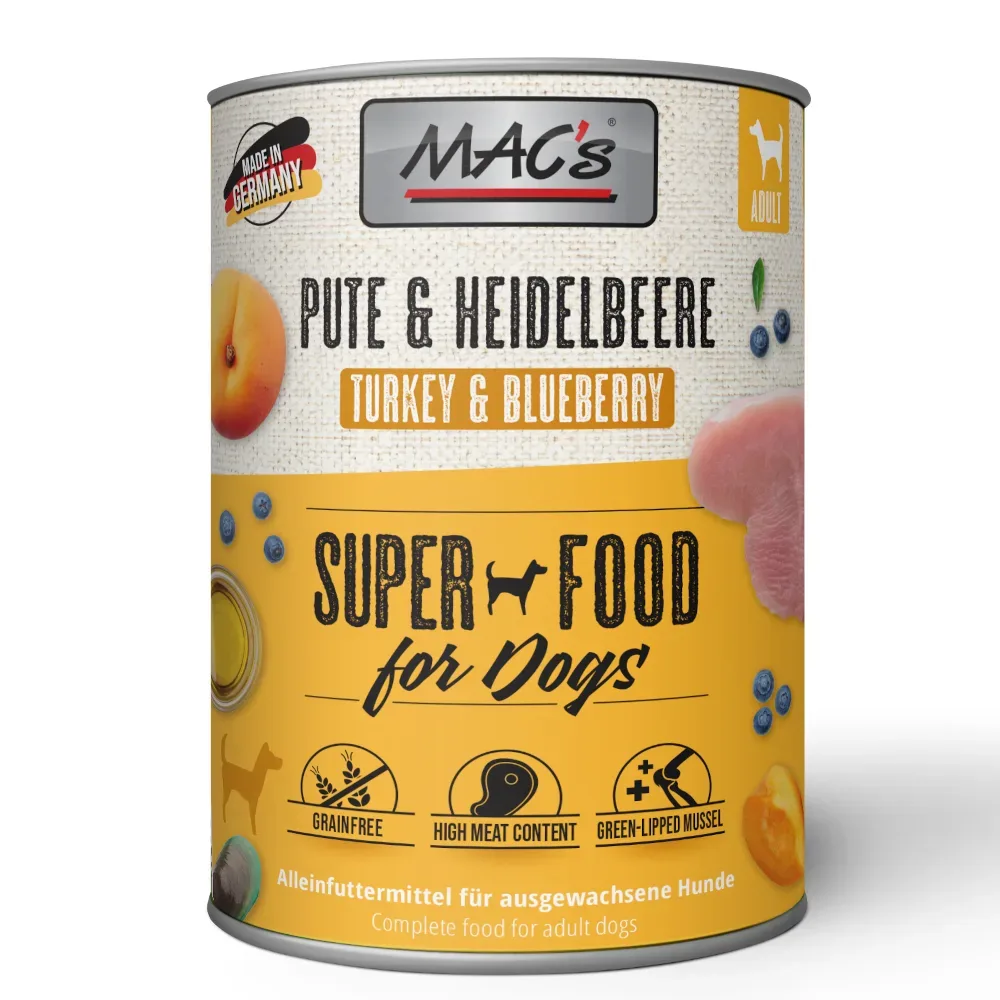 MAC's Adult 6 x 800 g - Pute & Heidelbeere