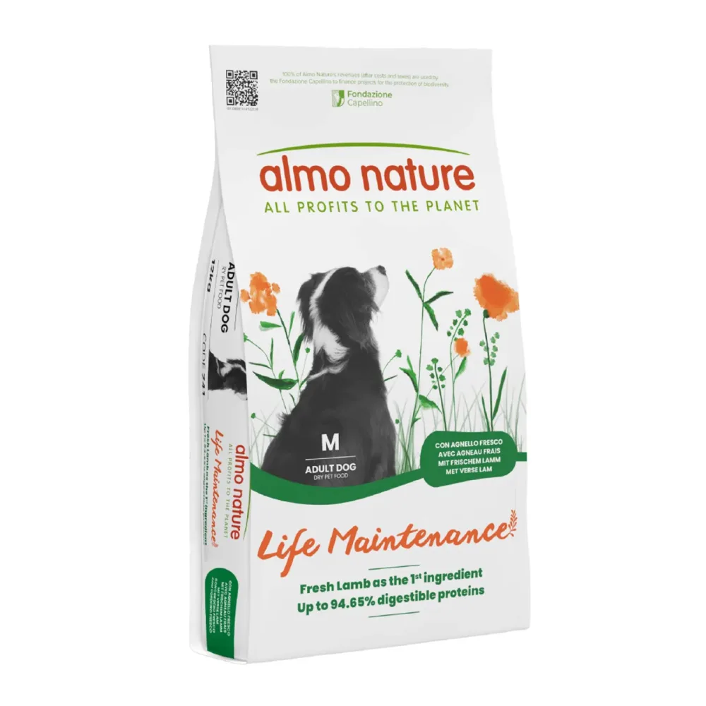 Sparpaket Almo Nature Life Maintenance 2 x 12 kg - Adult Lamm & Reis Medium