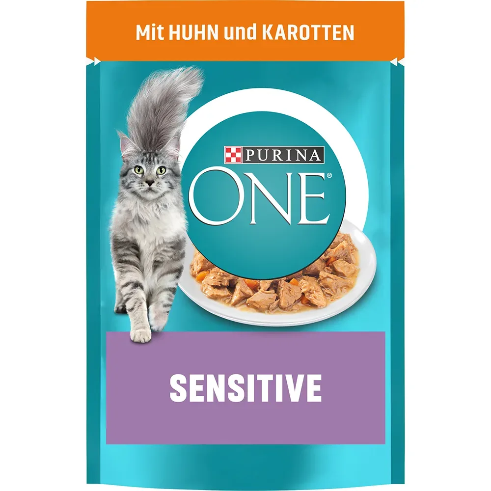 PURINA ONE Sensitive mit Huhn & Karotten - 13 x 85 g