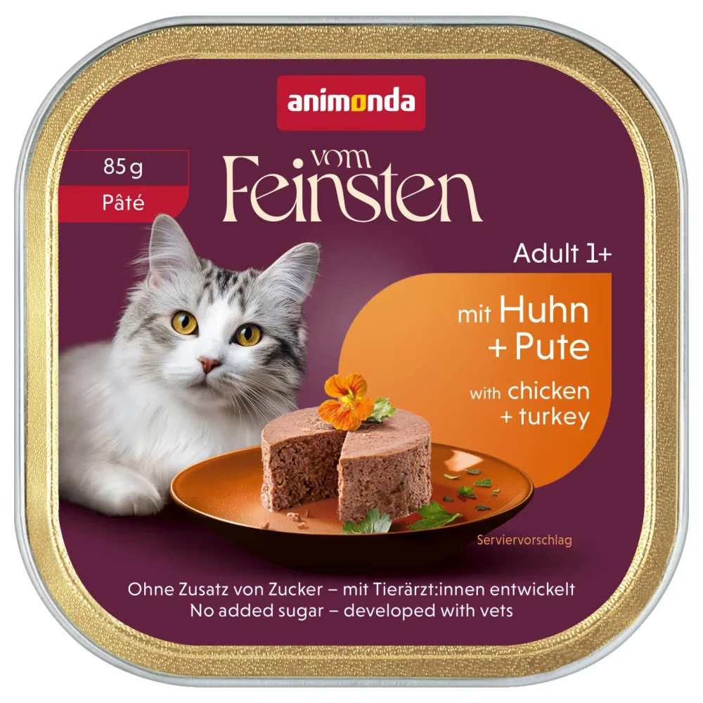 animonda vom Feinsten Adult 32 x 85 g - Huhn & Pute Paté
