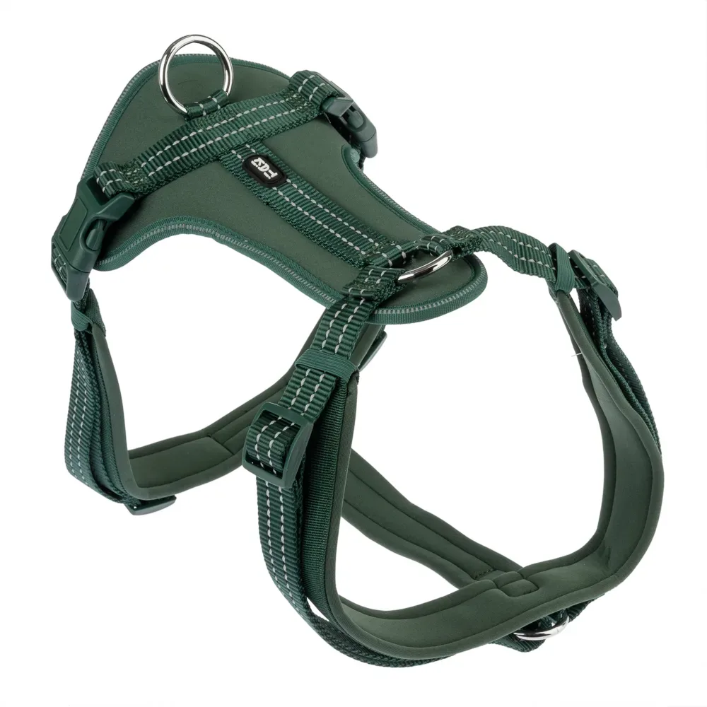 TIAKI Geschirr Neoprene, grün - Grösse XL: 62 - 110 cm Brustumfang