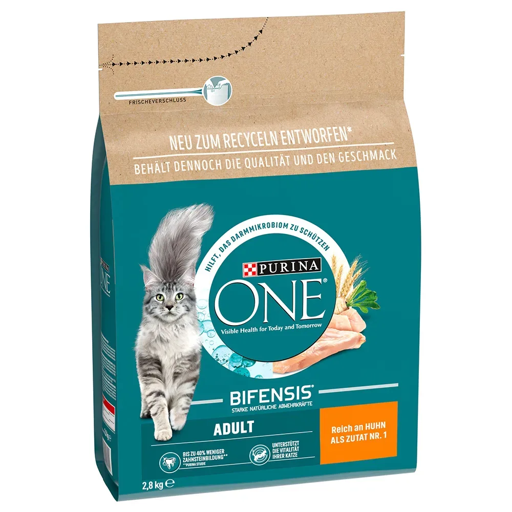 PURINA ONE Adult Huhn & Vollkorngetreide - Sparpaket: 2 x 9,75 kg