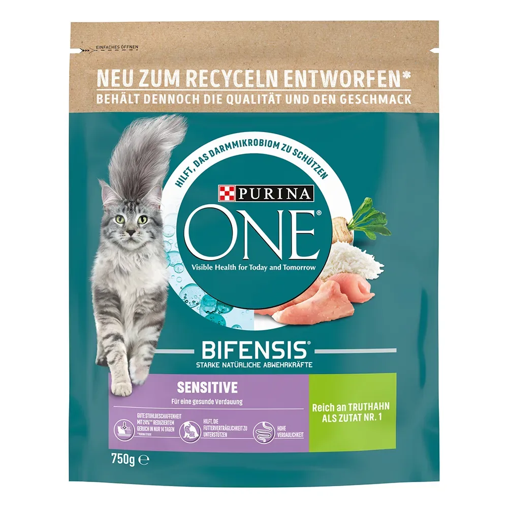 Purina ONE BIFENSIS Sensitive Truthahn und Reis 750 g