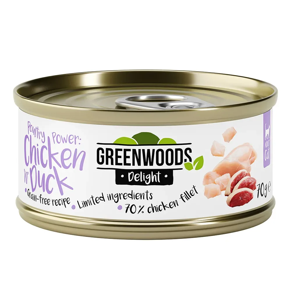 Greenwoods Delight Hühnerfilet mit Ente - 48 x 70 g