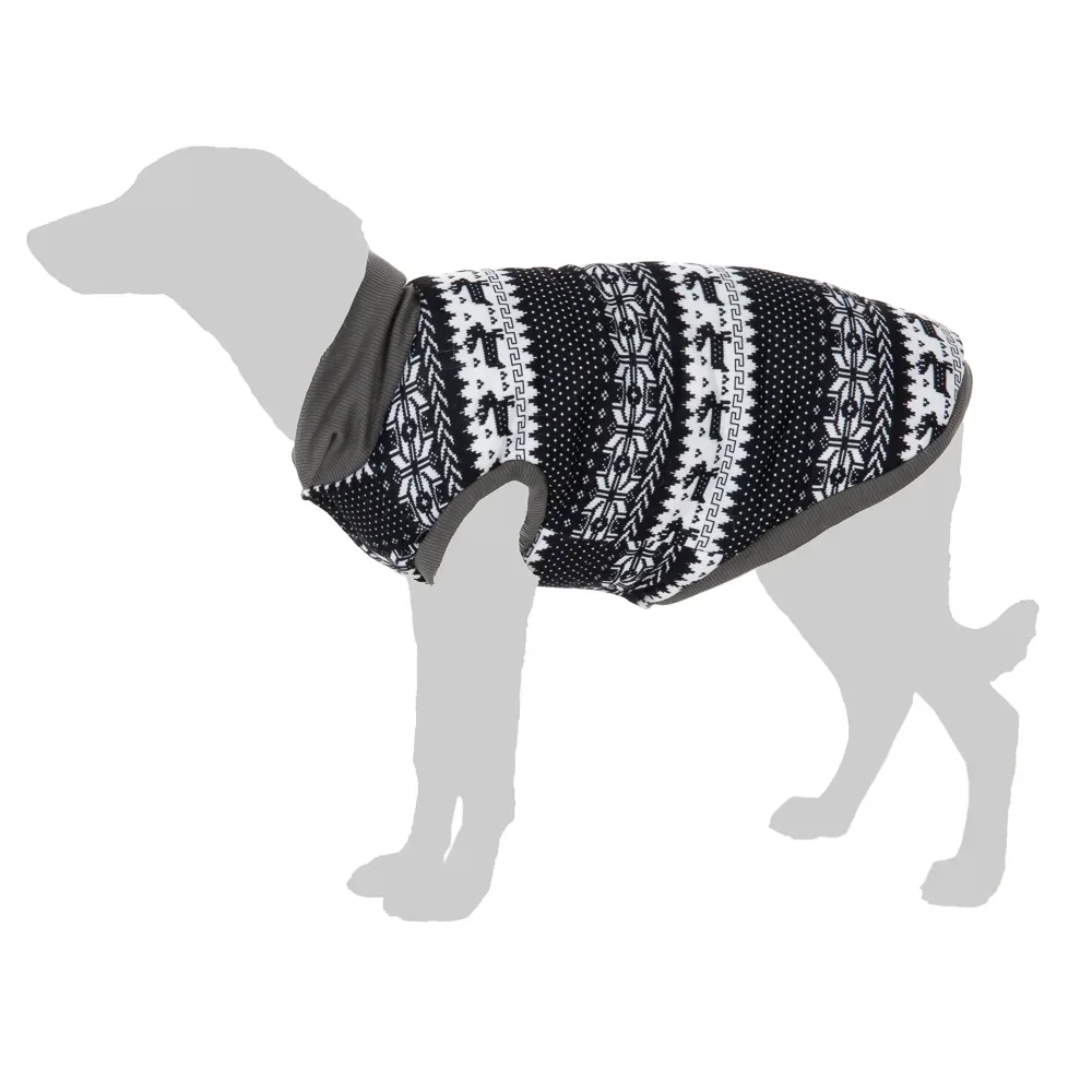 Hundepullover mit Norwegermuster - ca. 40 cm Rückenlänge (Grösse XL)