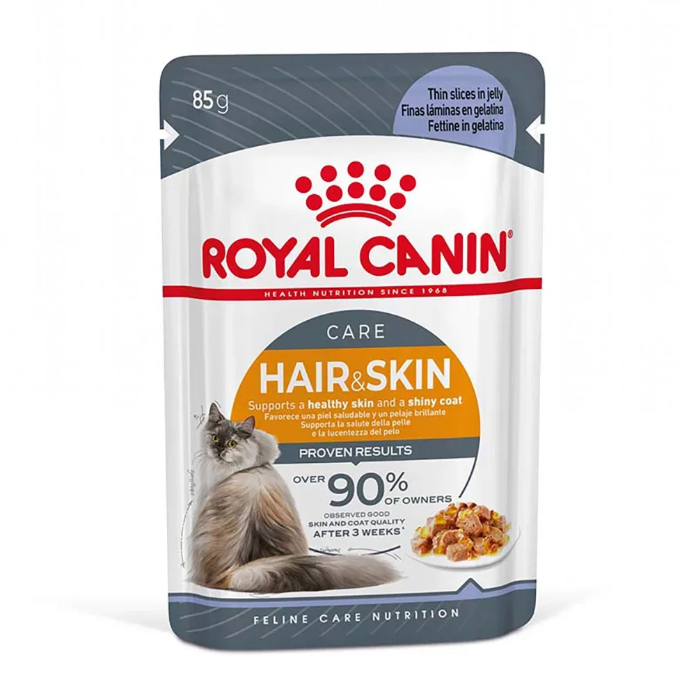 Sparpaket Royal Canin 96 x 85 g - Hair & Skin Care in Gelee