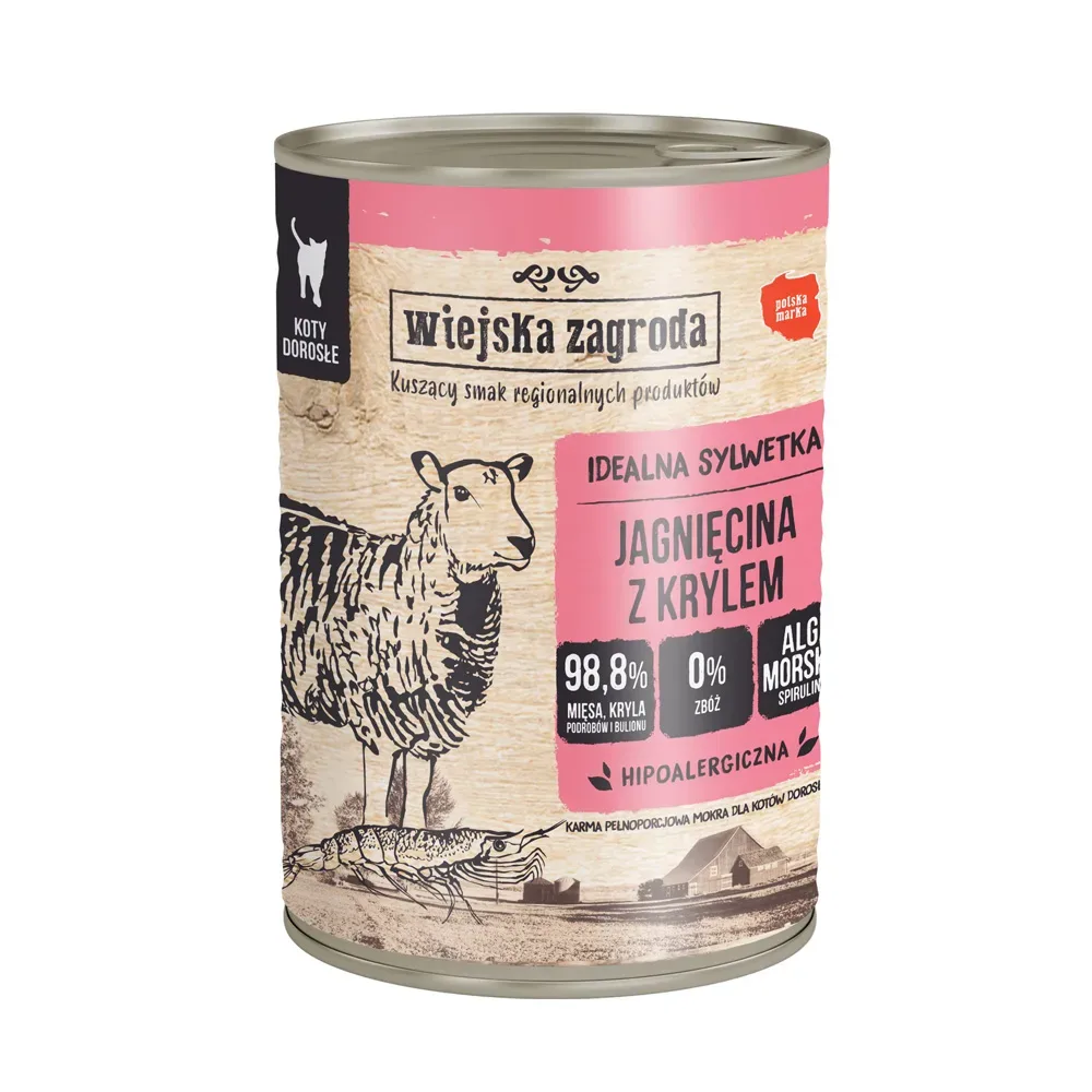 Wiejska Zagroda Cat 6 x 400 g - Lamm mit Krill