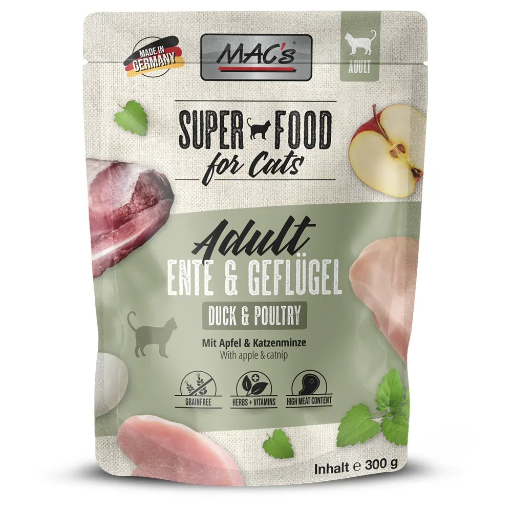 MAC´s Cat Pouch 6 x 300 g - Ente & Geflügel