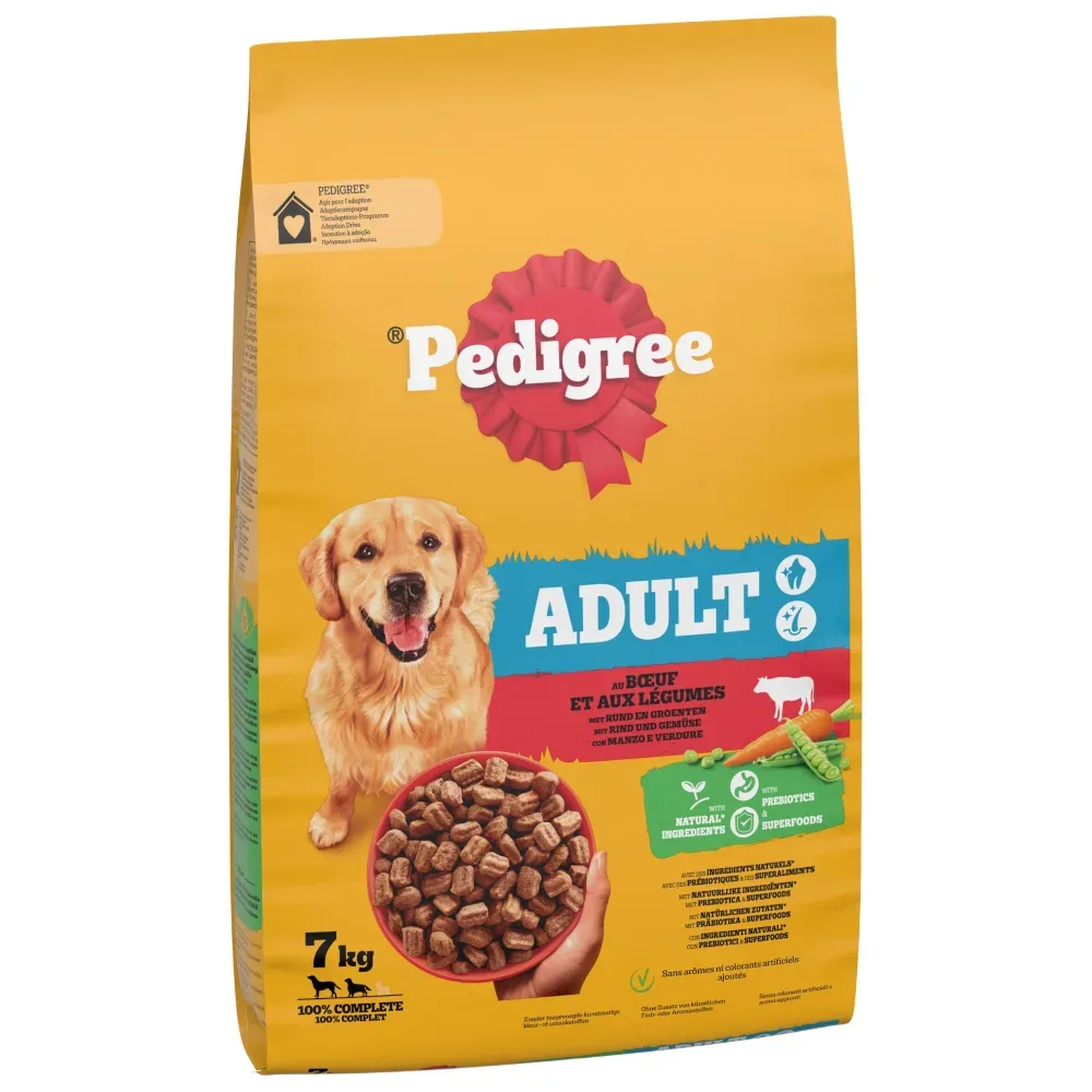 Pedigree Adult mit Rind & Gemüse - Sparpaket: 2 x 7 kg