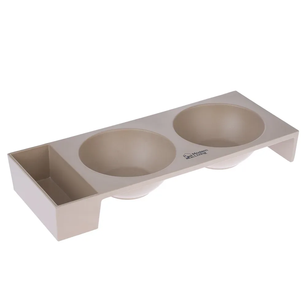 Modern Living Doppelnapf Kioto - 2 x 450 ml, L 38 x B 15 x H 5,6 cm