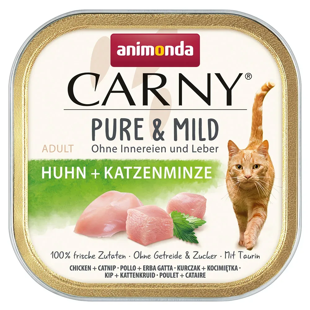 animonda Carny Adult Pure & Mild 32 x 100 g - Huhn + Shrimps