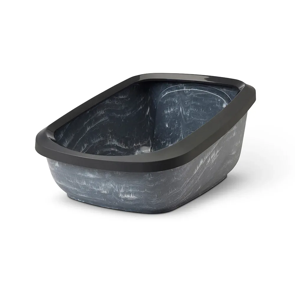 Savic Katzentoilette Aseo Jumbo marble - grau marmoriert / schwarz