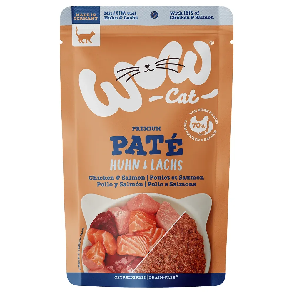 WOW Cat Adult 12 x 125 g - Huhn & Lachs