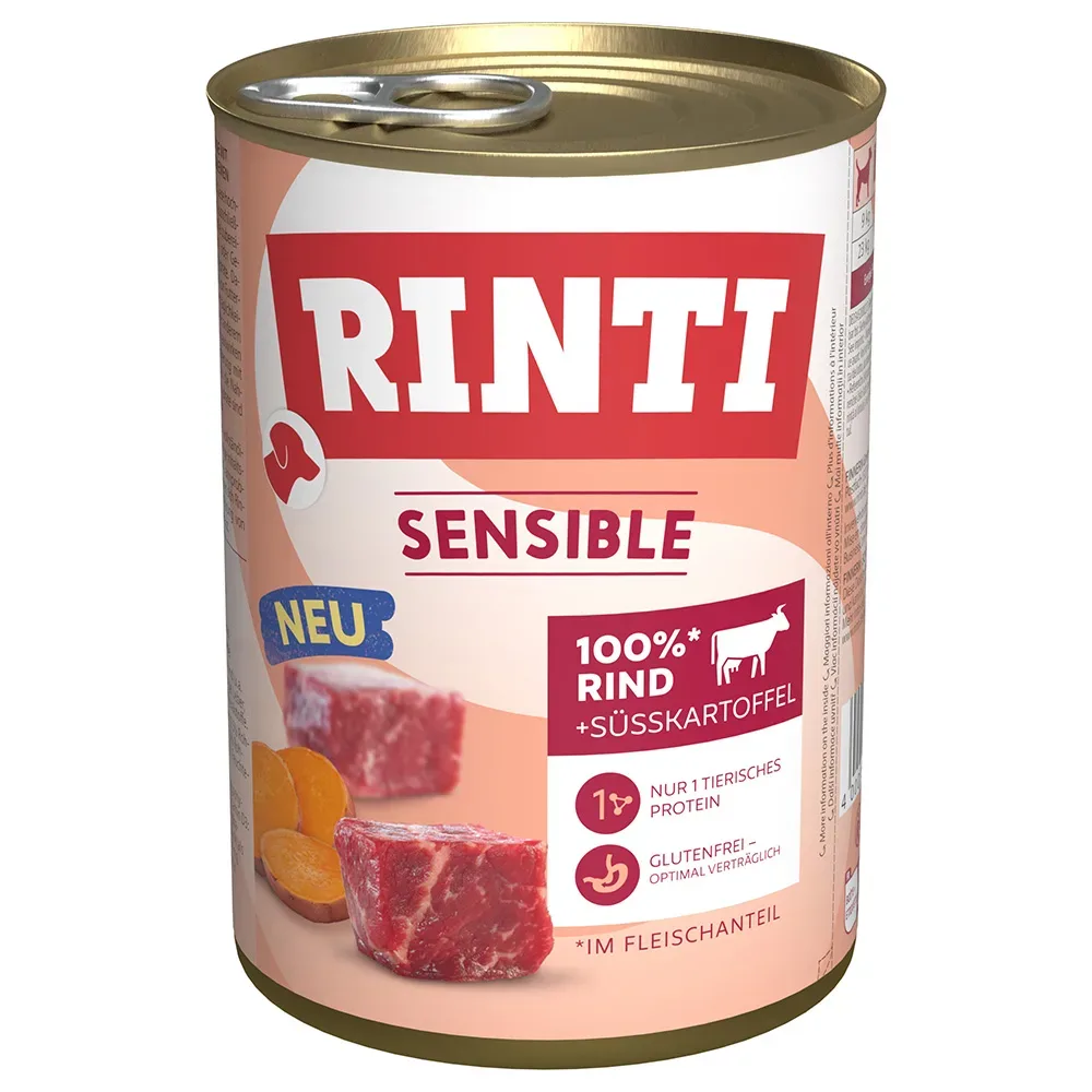 Sparpaket RINTI Sensible 24 x 400g - Rind & Süsskartoffel