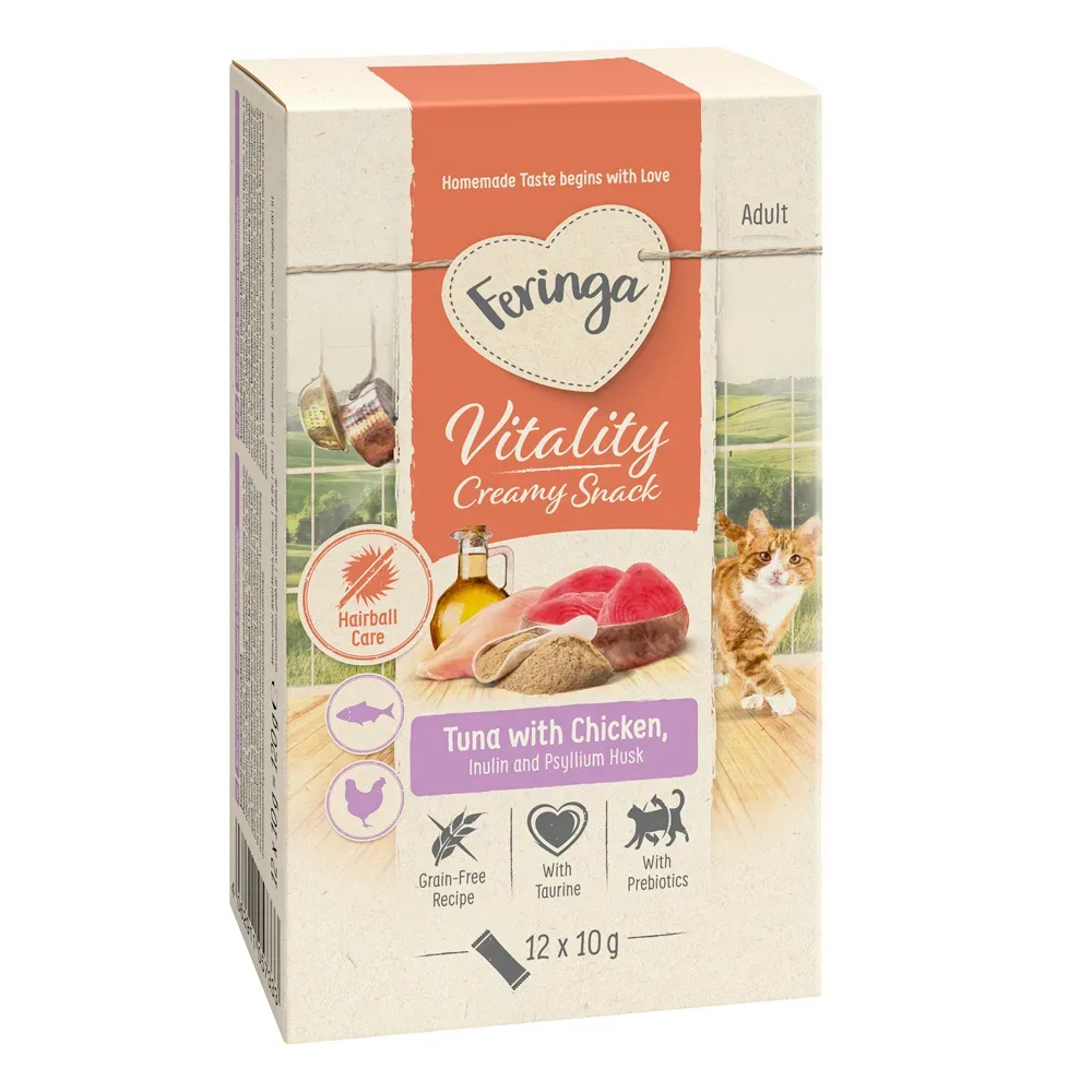 Feringa Vitality Creamy Snacks - Thunfisch mit Huhn (12 x 10 g)