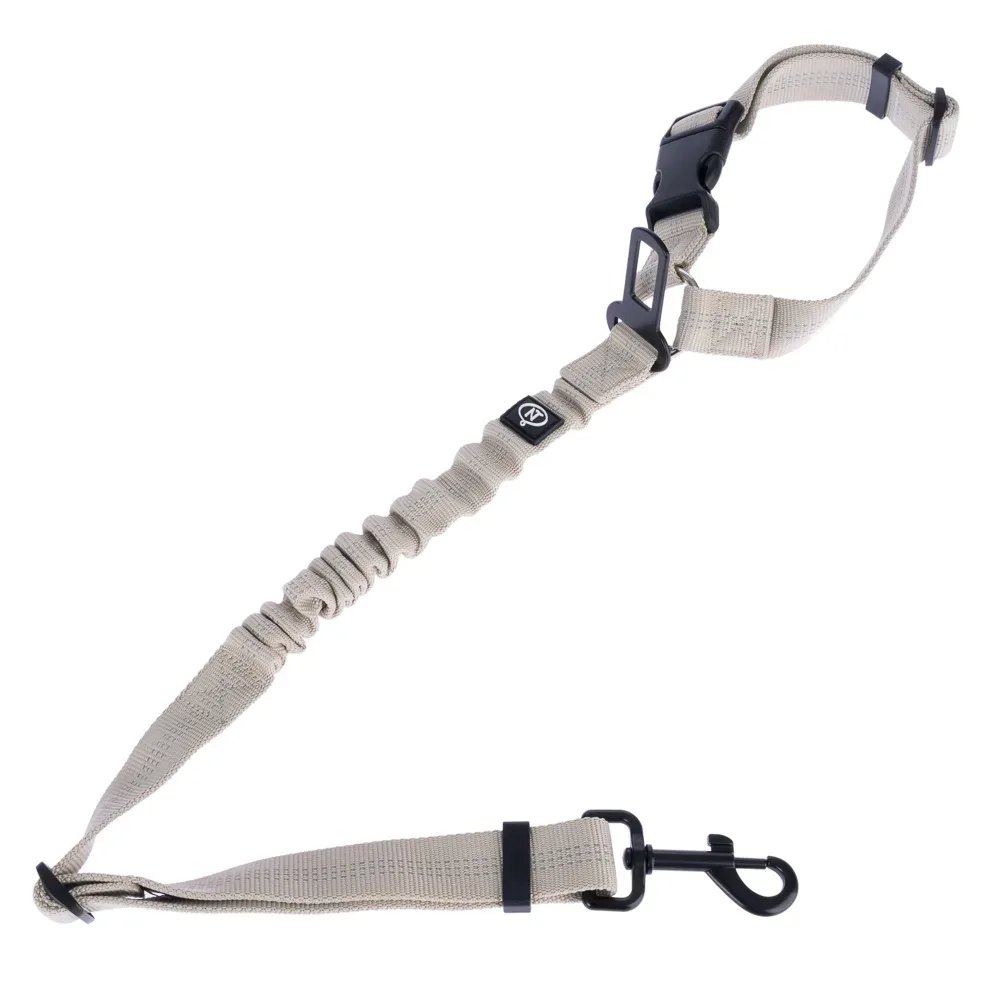 Nomad Tales Calma Autogurt für Hunde - 58 - 75 cm lang, 25 mm breit (stein)