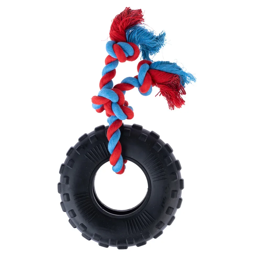 TIAKI Gummireifen mit Seil - Ø 15 x H 5 cm