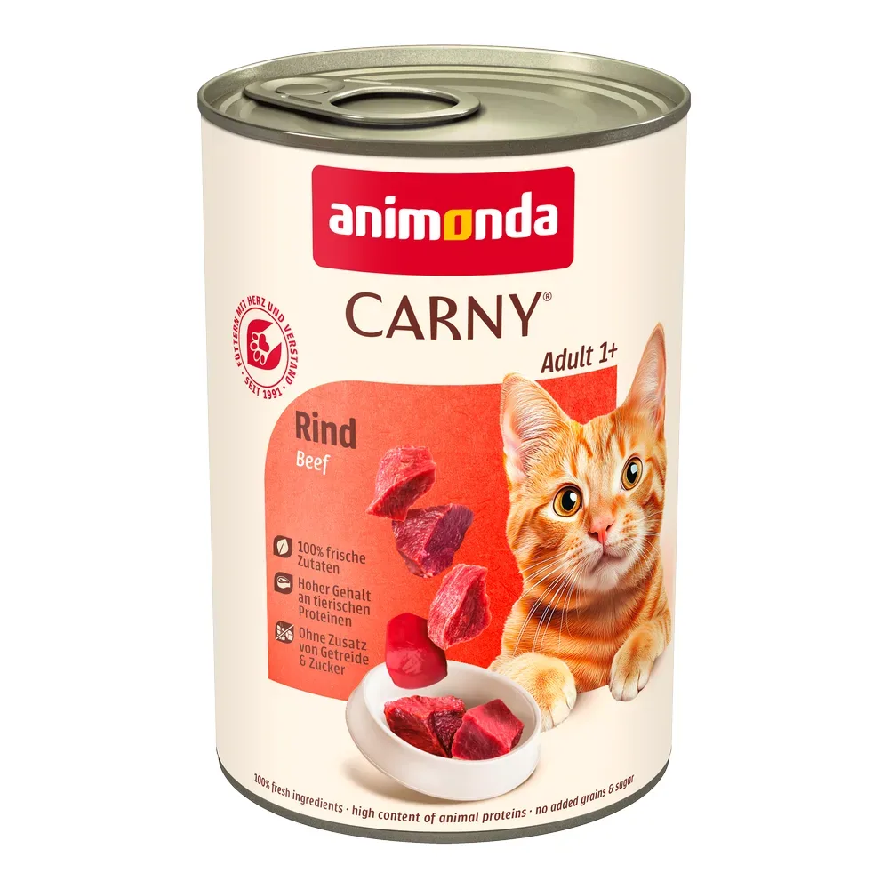 animonda Carny Adult 6 x 400 g - Rind pur