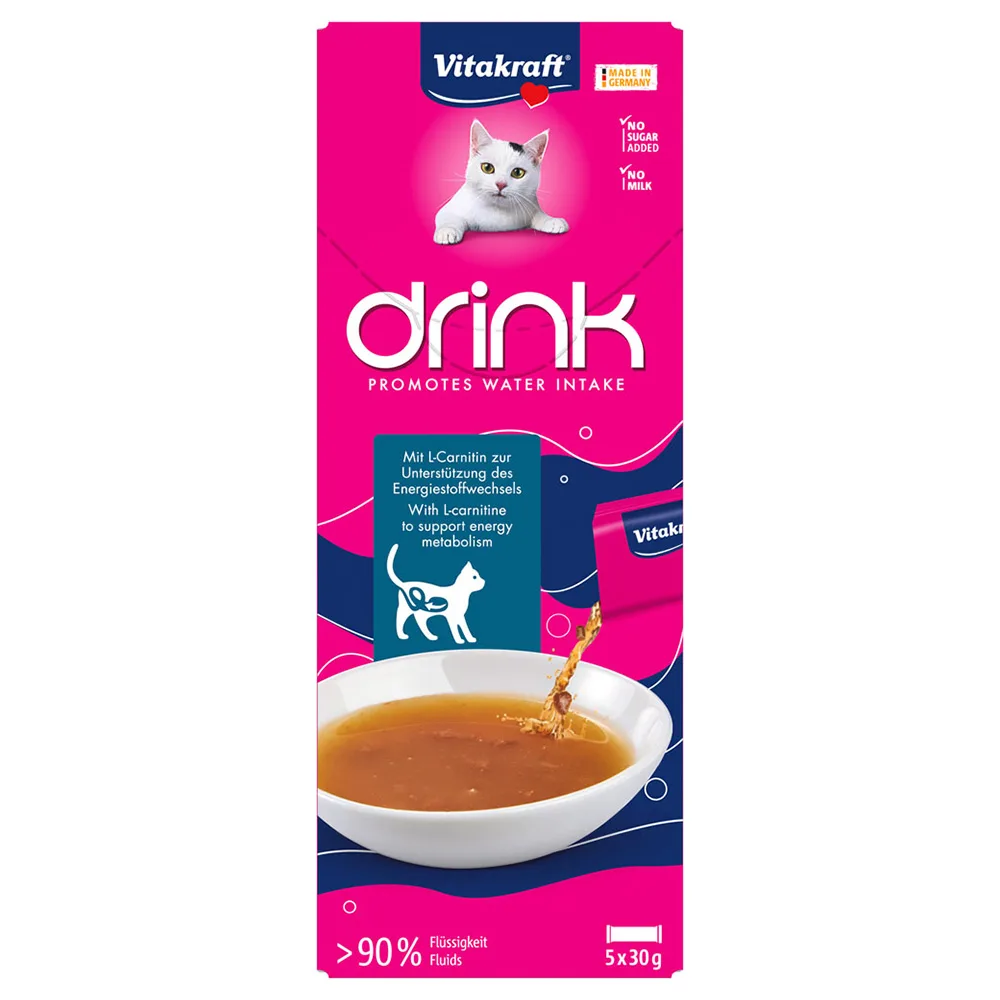Vitakraft Drink Katzensnack Lachs + Carnitin 5x30g