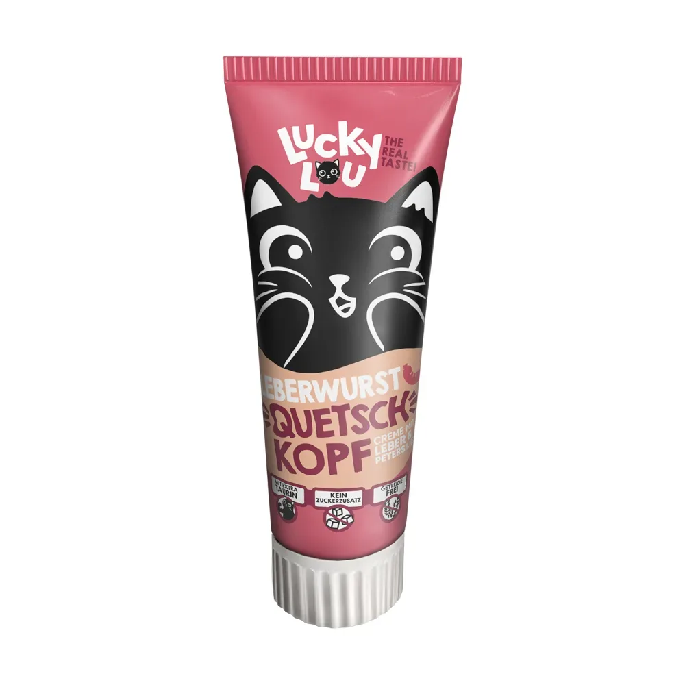 Lucky Lou Quetschkopf Leberwurst - Sparpaket: 4 x 75 g
