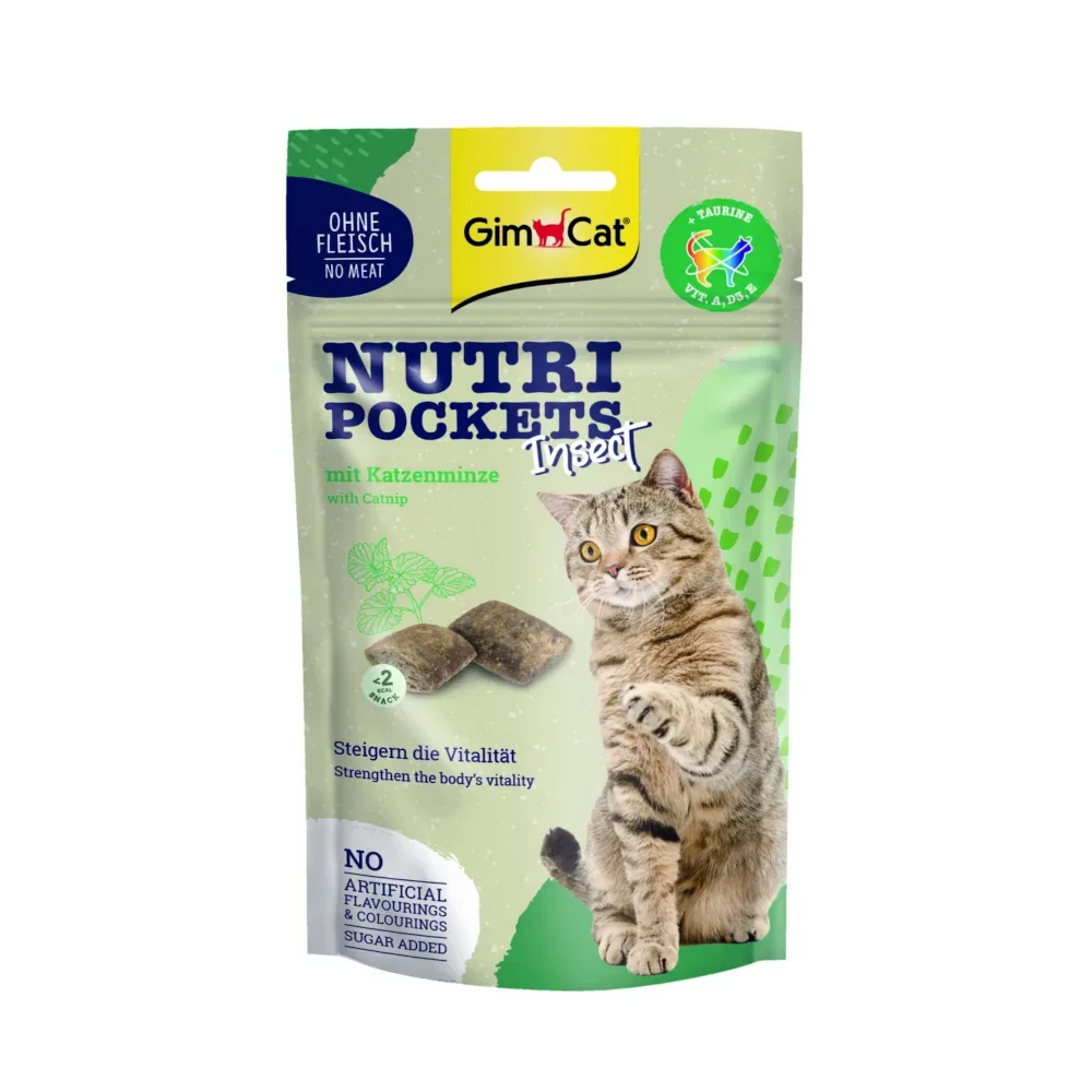 GimCat Nutri Pockets Insekt & Katzenminze - Sparpaket: 3 x 60 g