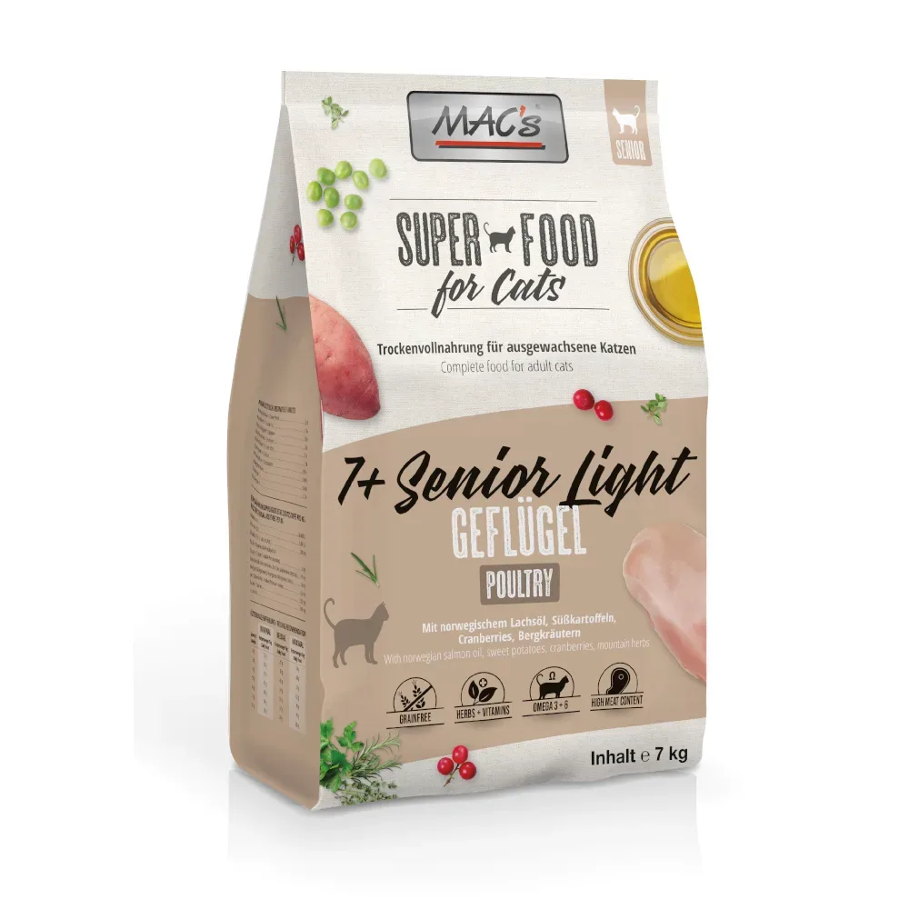 MAC's Cat +7 Senior Trockenfutter Light Geflügel 1.5 kg