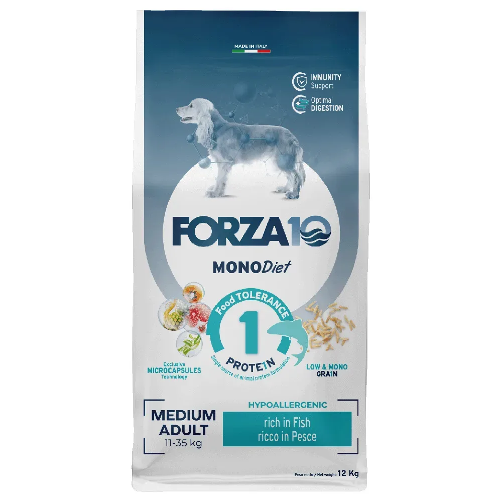 Sparpaket: Grossgebinde Forza 10 Hundefutter - Medium Diet mit Fisch (2 x 12 kg)